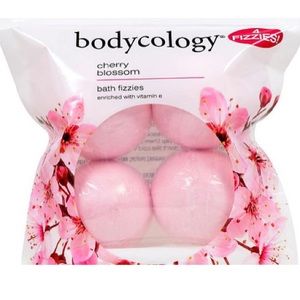 BODYCOLOGY CHERRY BLOSSOM BATH FIZZIES, 4 COUNT